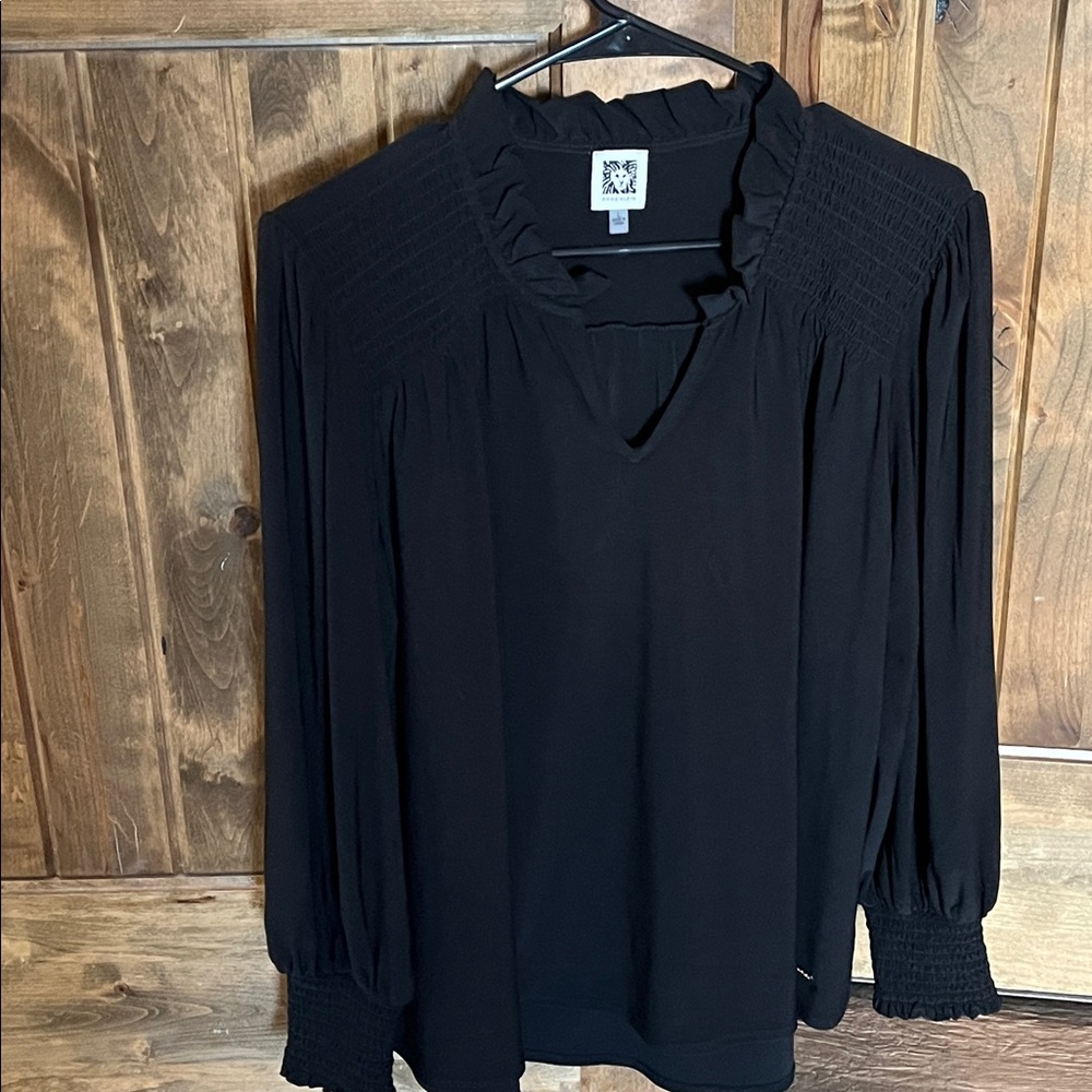 Anne Klein Black Blouse